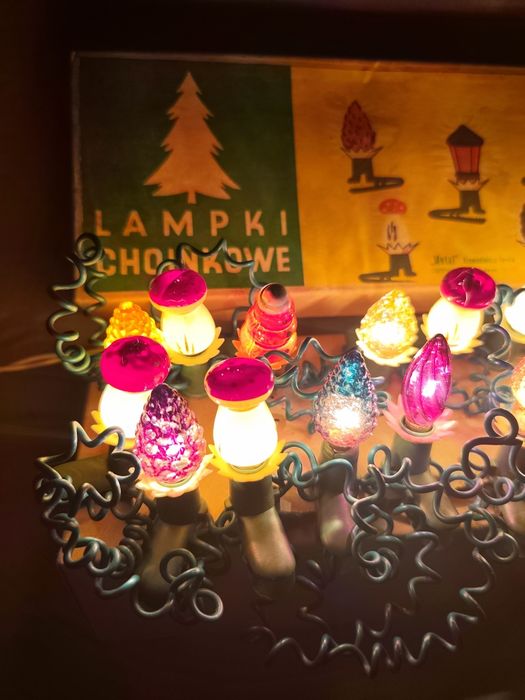 Lampki choinkowe z PRL-u