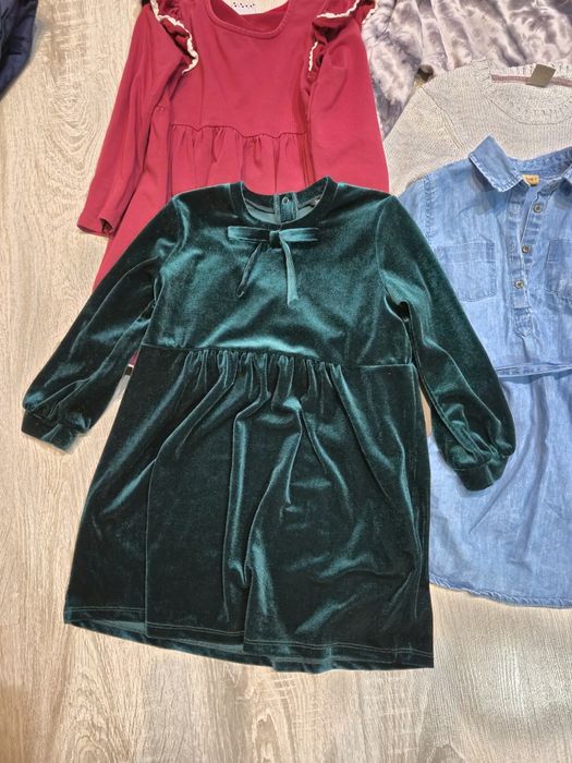 Giga paka dla dziewczynki 110/116 kurtka Zara sukienki strój ksieznicz