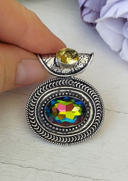 Драгоценные украшения серебро натуральные гидротермальные камни