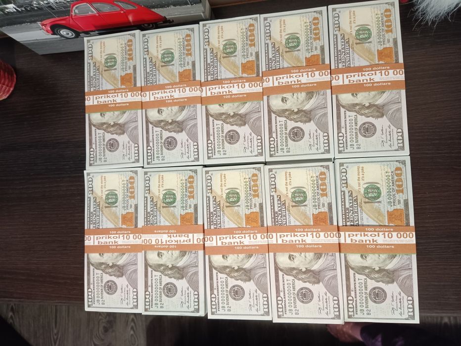 100 пачек 100$ США Миллион долларов Сувенирные деньги Гроші Доллары