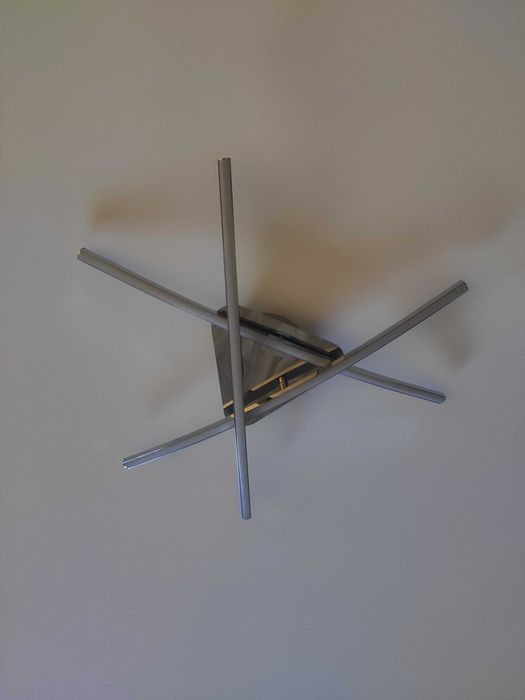 Lampa sufitowa plafon LED srebrna