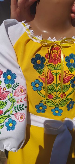 Вишиванка, вишита сукня, дитяче плаття на 7 років 122 см зріст