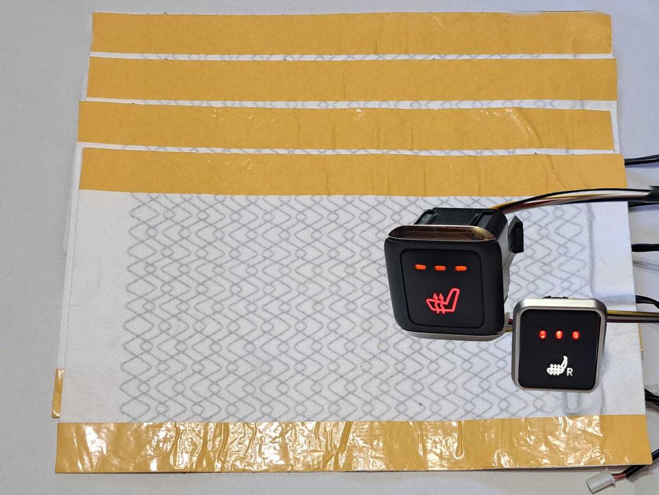 Підігрів сидінь комплект на 2 сидіння Подогрев сидений  углеволокно