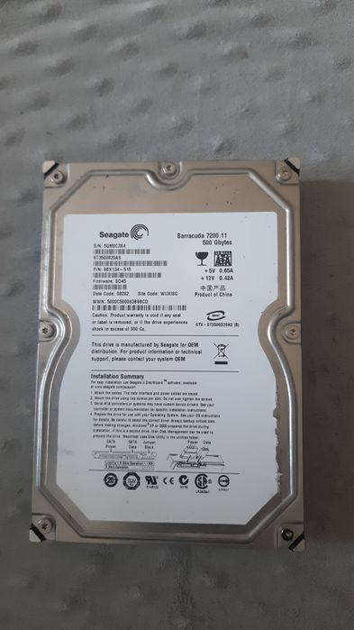 Dysk twardy 500gb 3.5"