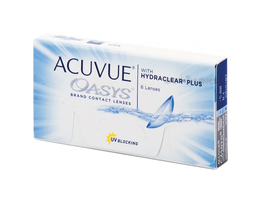 Контактні лінзи Acuvue Oasys with Hydraclear Plus 6 шт (-5.0)