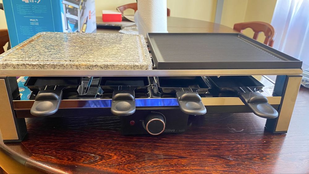 Raclette 8 pessoas Qilive 2000 watts Multifunções