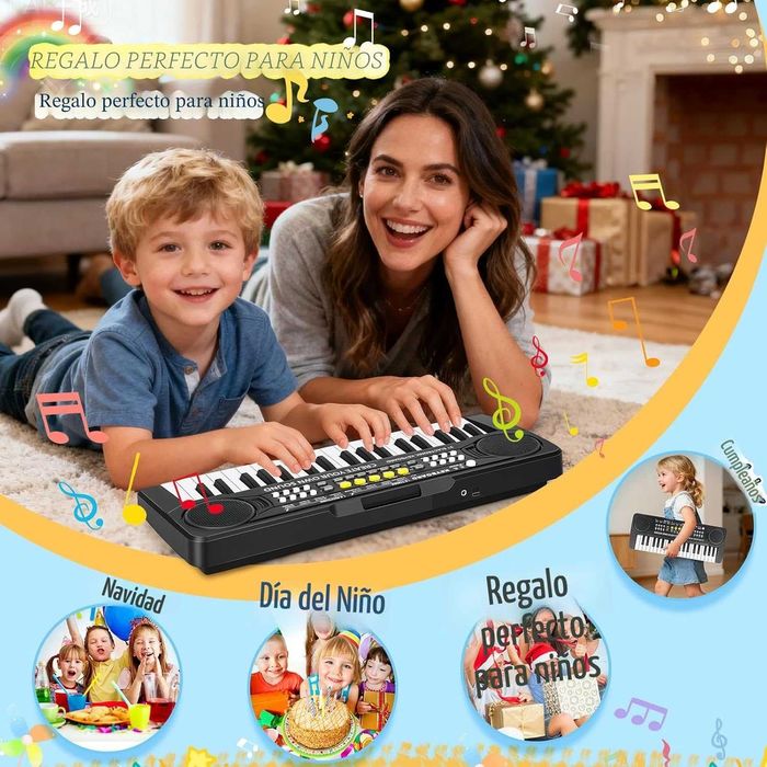 Teclado / Piano Infantil Musical 37 Teclas (Funcional / Ler Descrição)