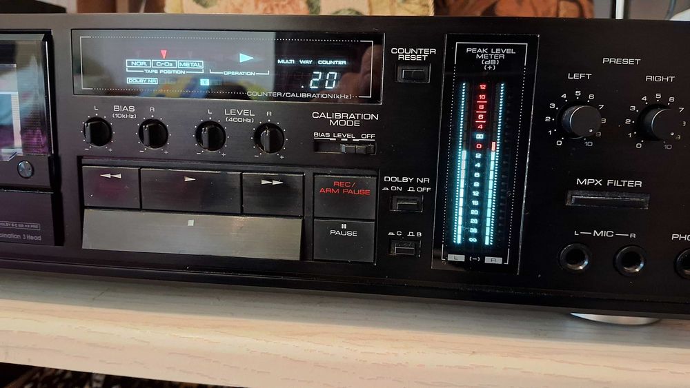 Kenwood KX-1100 HX касетна дека 3-Head, Direct Drive, аморфна головка.