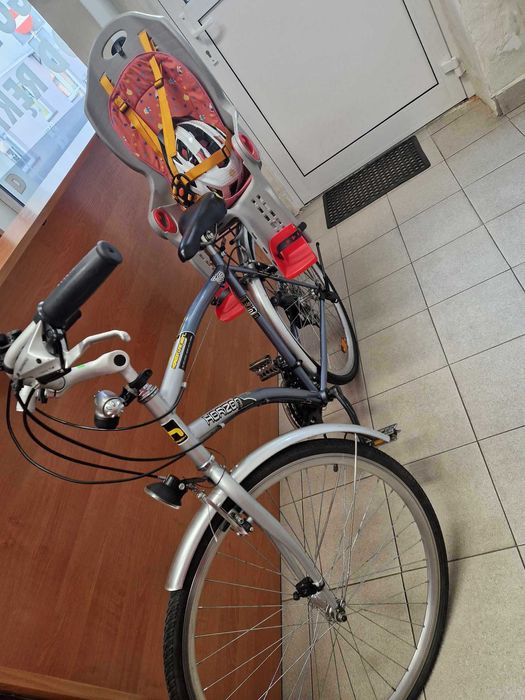 Sprzedam rower HORIZON z fotelikiem i kaskiem.