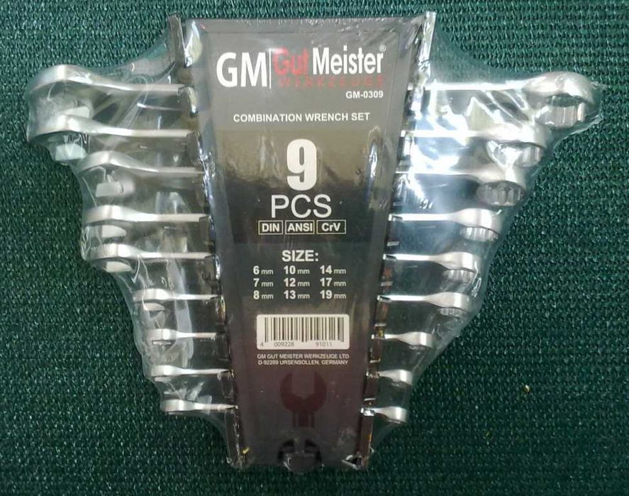 Набор рожково-накидных ключей Gut Meister 9 шт. Германия