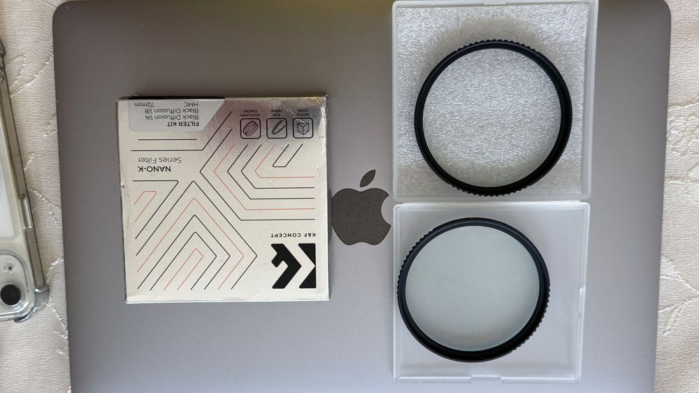 Sprzedam zestaw - dwa filtry K&F Black Diffusion 1/4 i 1/8 (72 mm).