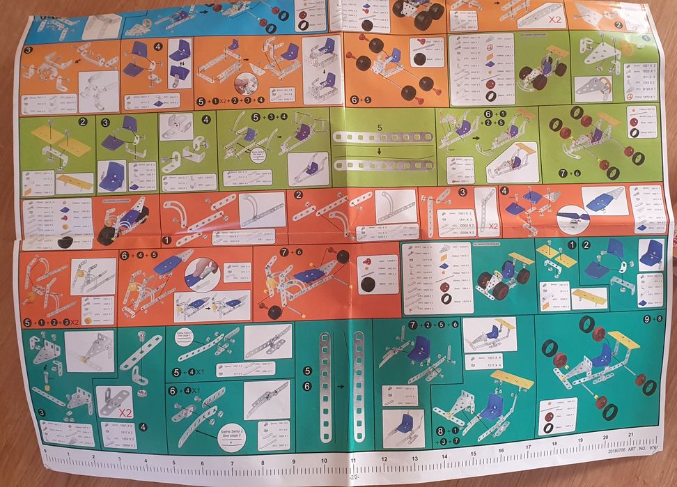 Klocki metalowe do skręcania konstrukcyjne 500 elem.