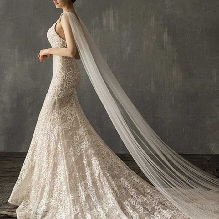 Véu de noiva com apliques ombros capa para vestido - NOVO ENVIO GRÁTIS