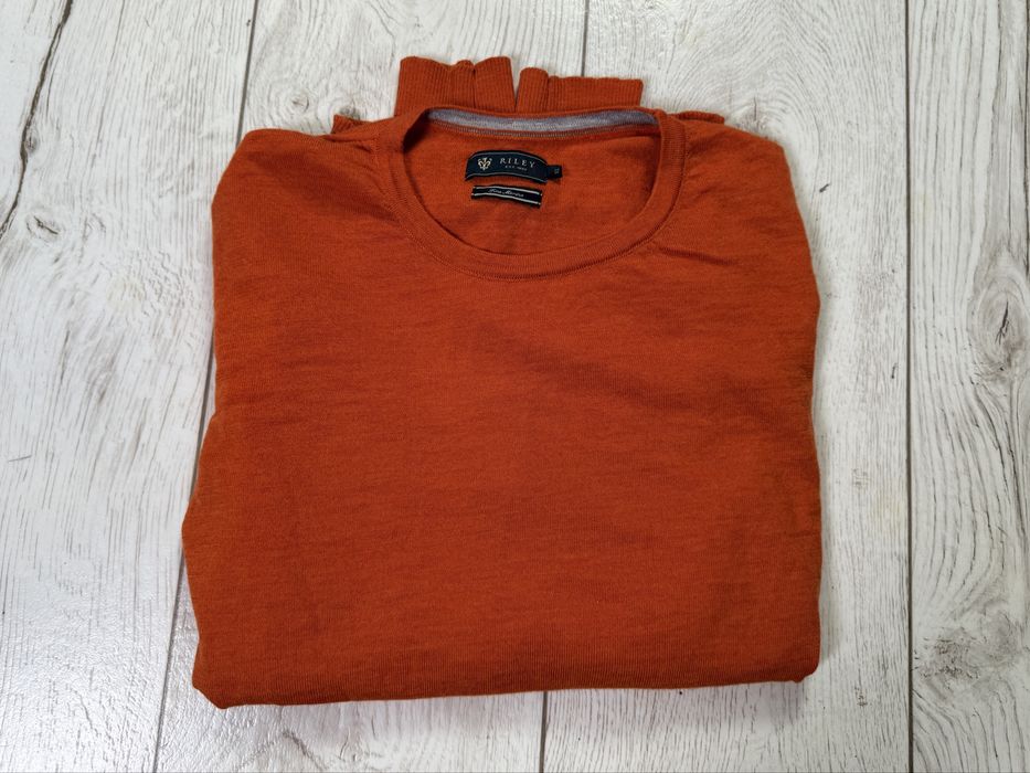 Sweter wełniany merino Riley r.Xl styl klasyczny