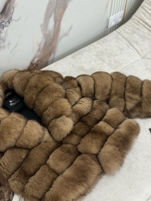 Шуба из финского песца под соболь