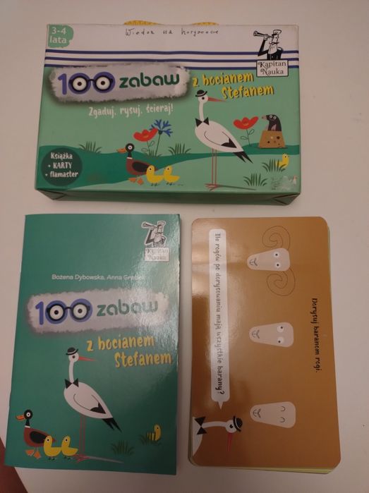 100 zabaw z bocianem Stefanem - książka i tablice suchościeralne
