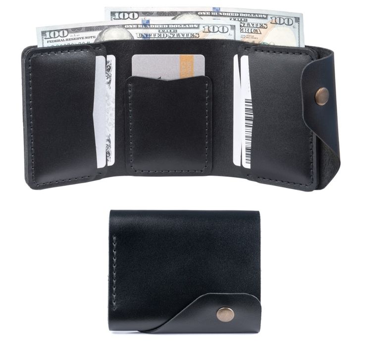 Шкіряний міні гаманець Унісекс на кнопці Art Pelle натуральна шкіра