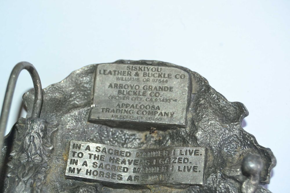 Fivela de Cinto Indio Americano de 1981