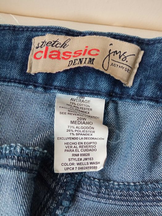 Classic Denim just my size duże spodnie jeans r 20W pas 108-116cm