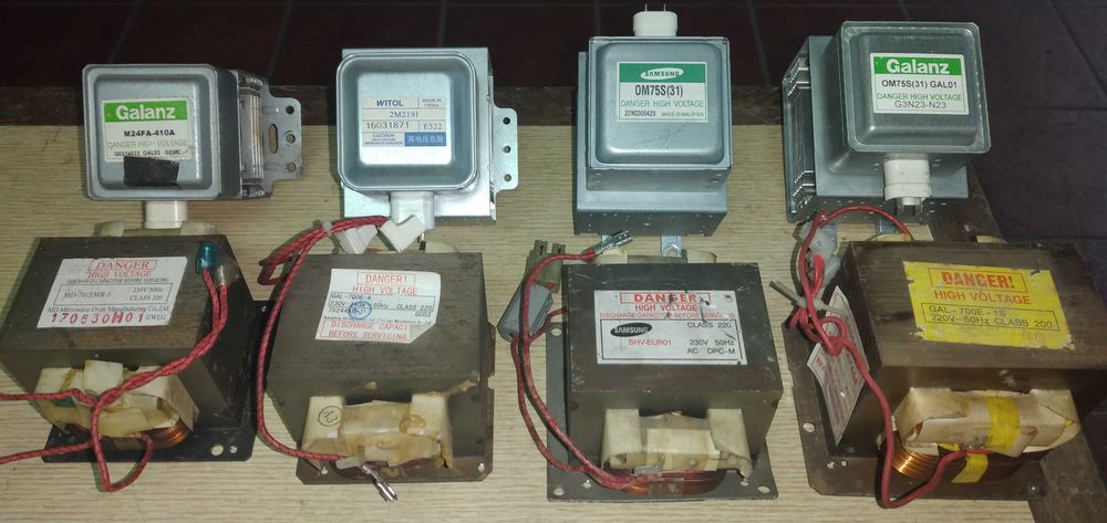 Magnetrons Microondas testados e a funcionar