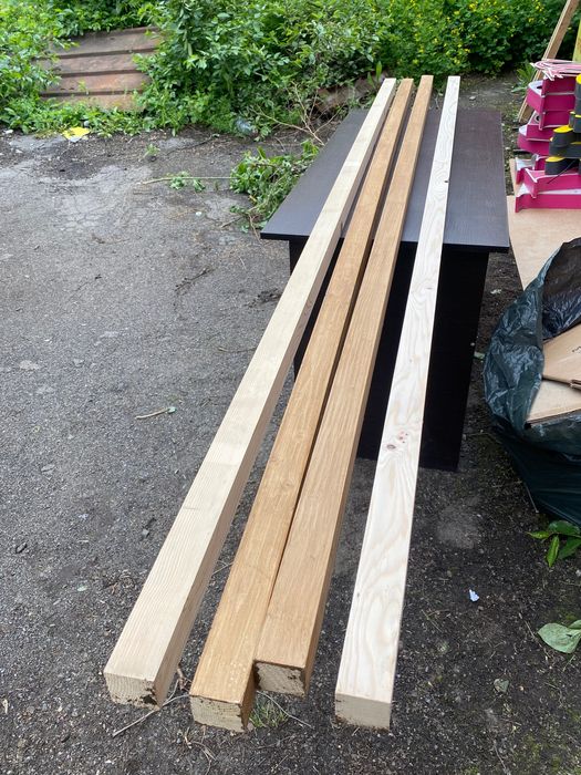 Брус шліфований, струганий 50х50мм, 3 метри, рейка, бруси