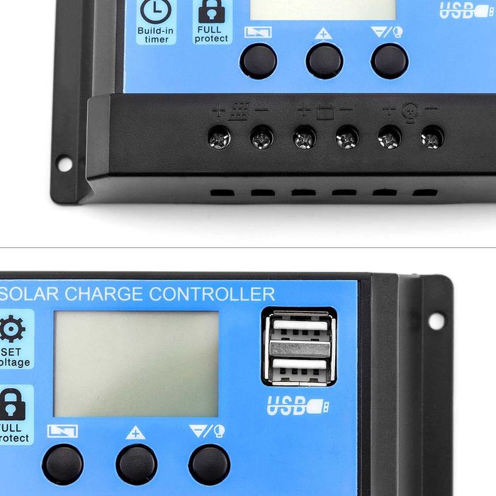 Solarny Regulator ładowania 30A 12V/24V kontroler do panel słonecznych