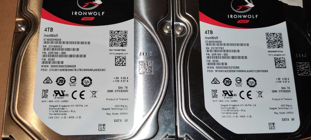 Seagate IronWolf ST4000VN008  4TB - Mam 2szt. - Cena za 1 sztukę