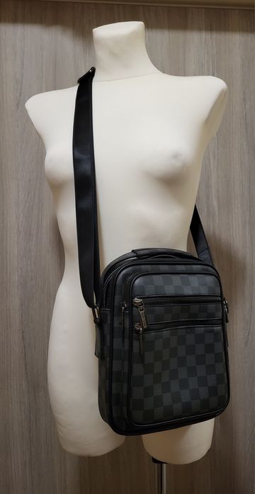 Torba męska saszetka skórzana z regulowanym paskiem