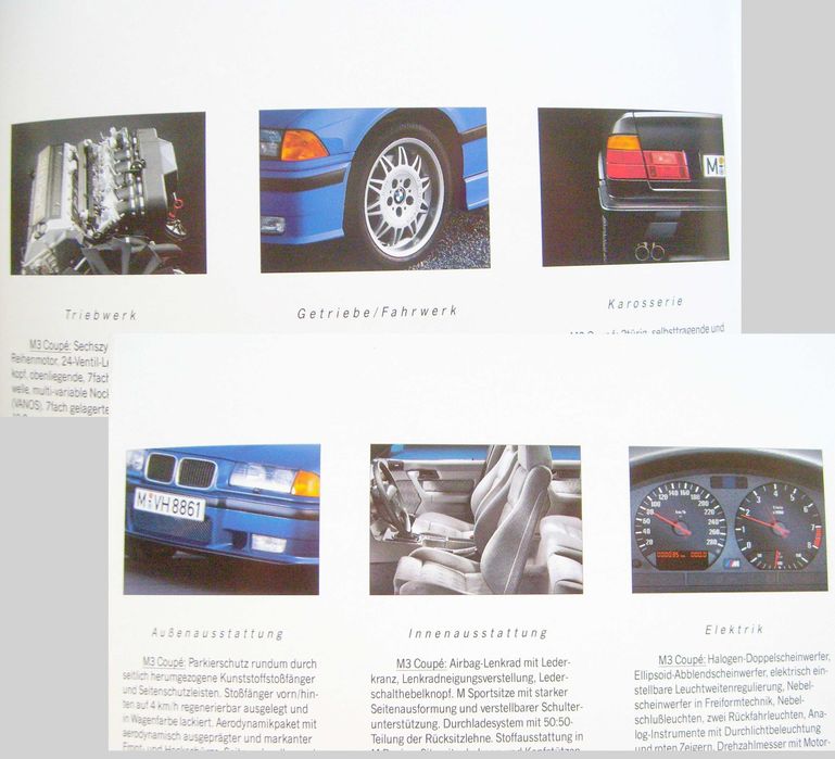BMW M-Power Programm 1993 - M3 E36 & M5 E34 / prospekt 46 stron ! BDB- / przesyłka GRATIS  !