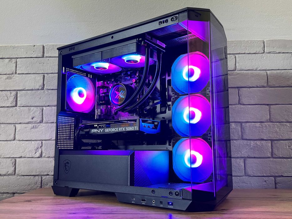 Komputer RTX 5060Ti / Ryzen 7 / SSD / 16GB RAM / Akwarium Aio ARGB / Nowy, Gamingowy, Wydajny / Gwarancja Faktura VAT