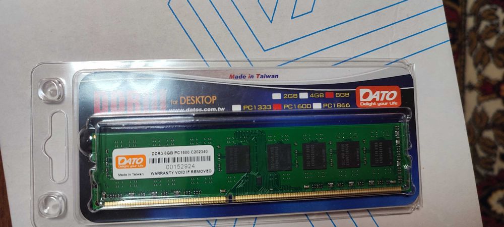 Бланка пам'яті ddr3 8 gb