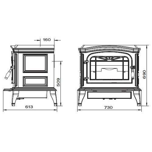 Salamandra Ferro Fundido Esmaltada