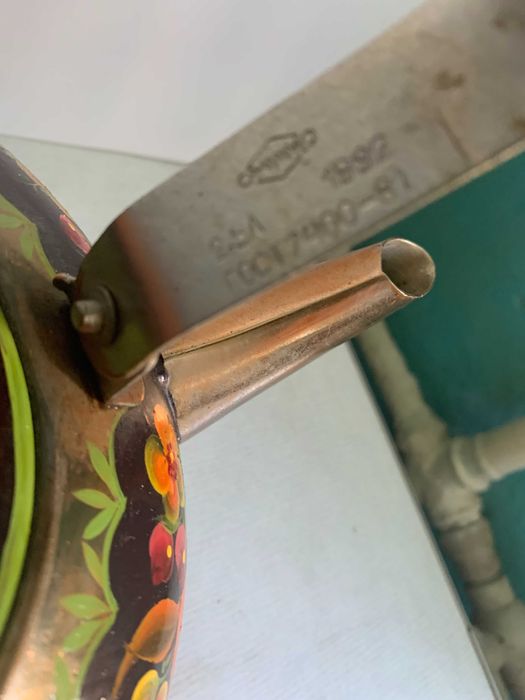 Електричний чайник,радянських часів, металевий з розписом