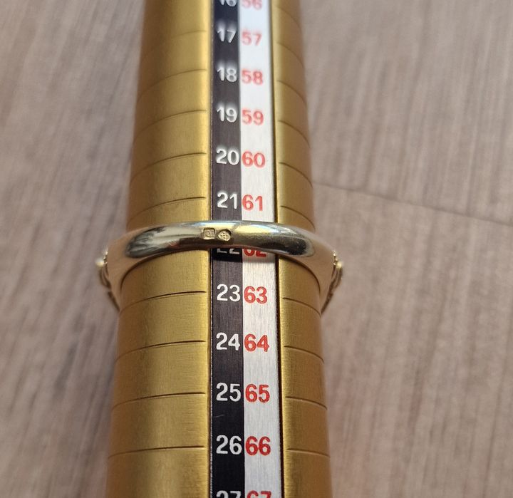 Anel Meia Libra Ouro 19k + 22k + Fatura