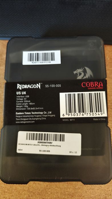 Mysz Cobra Redragon 55-100-005 gaming led