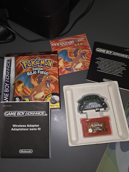 Pokémon Edición Rojo Fuego GBA PAL-ES (Fire red)P – COMPLETO + Wireles