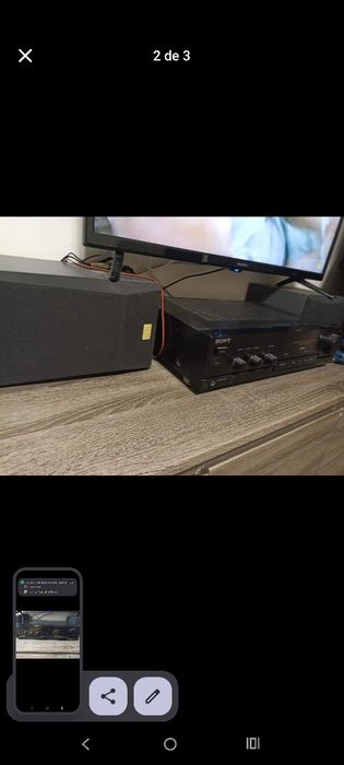 Amplificador e colunas Sony