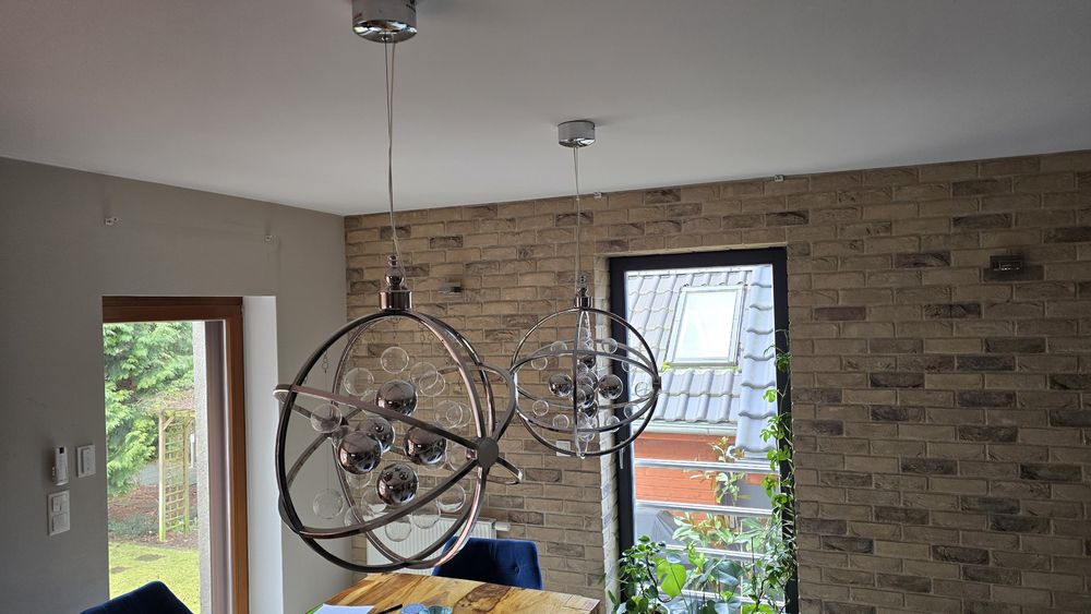 Lampy KARE Pendant Lamp Universum LED srebrna  2 szt