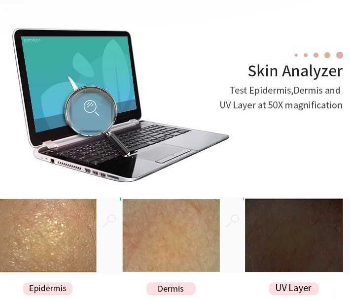 Analisador profissional da pele. 9 parâmetros diferentes. NOVO