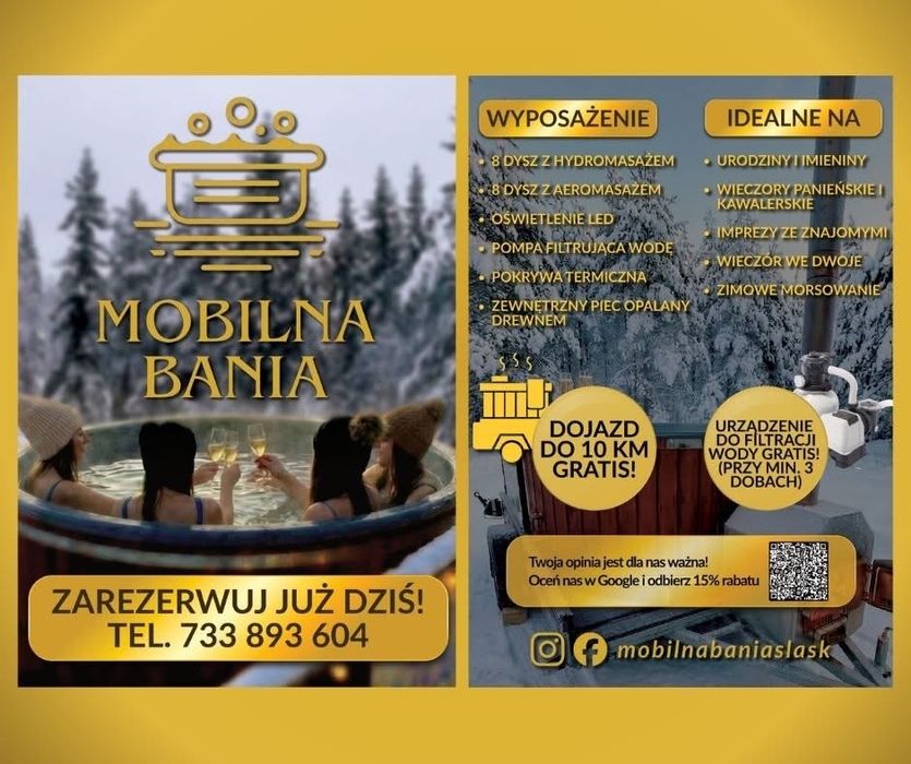 Mobilne Jacuzzi/Balia do wynajęcia