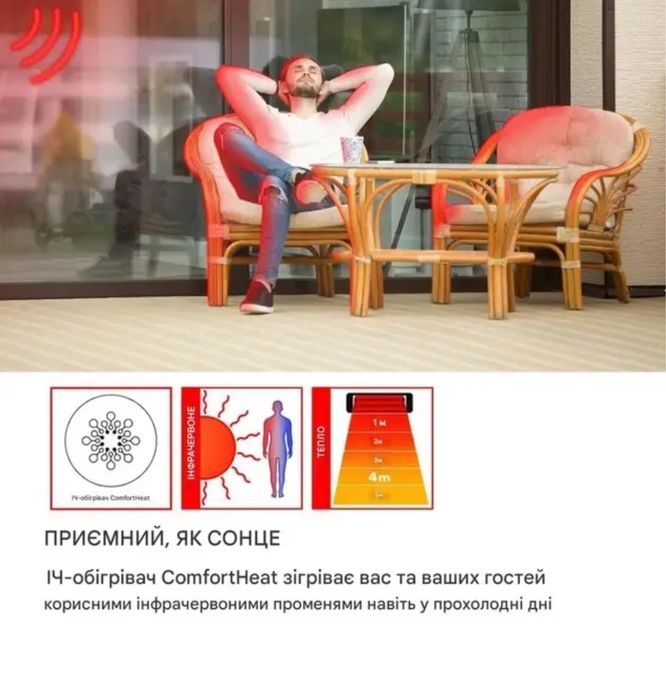 Інфрачервоний терасний обігрівач Blumfeldt Cosmic Beam Ceramic
