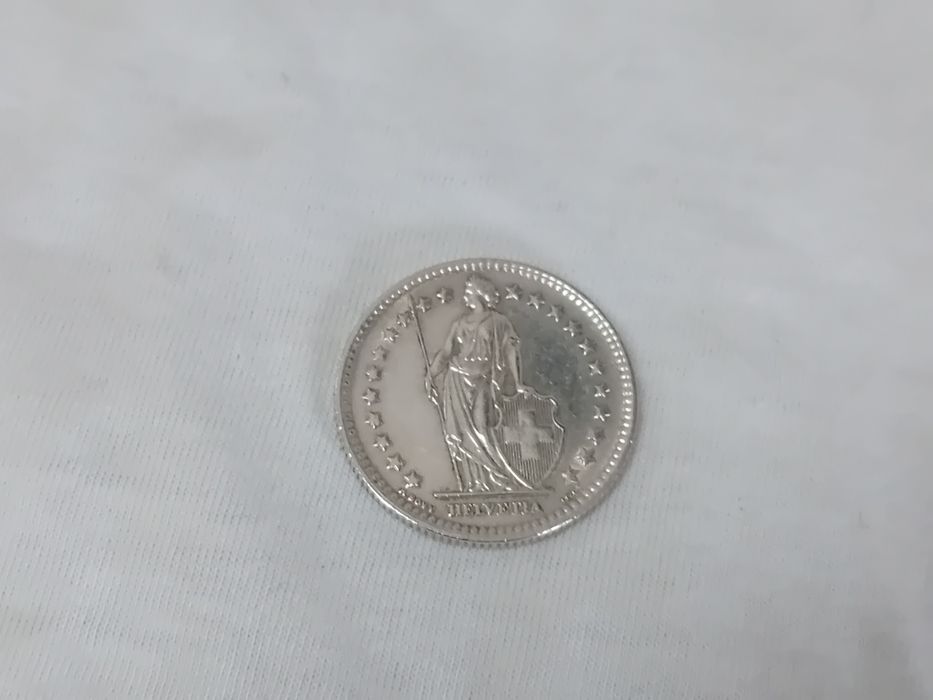 Moeda Prata 2 Francos Suíça 1961