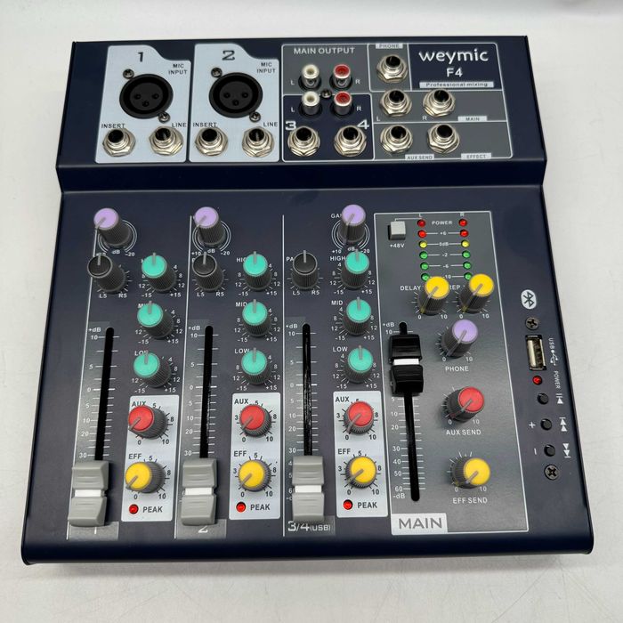 4-kanałowy profesjonalny MIKSER WEYMIC F4 USB Bluetooth