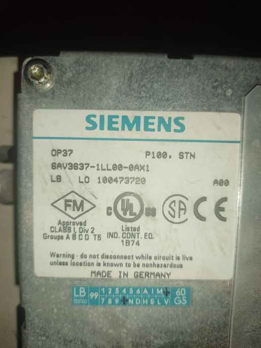 Панель оператора промислова Siemens Simatic OP37