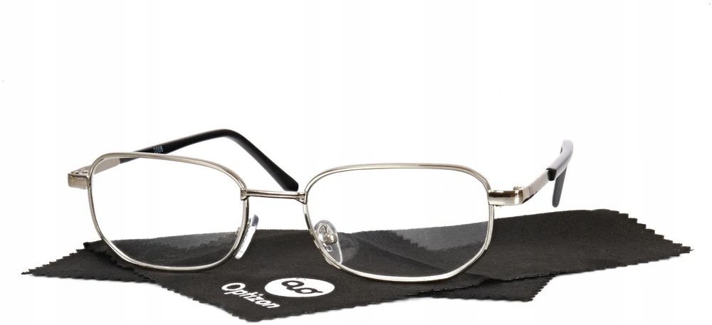 Okulary Korekcyjne Mocne Metalowe Plus Sześć +6,00 Do Czytania