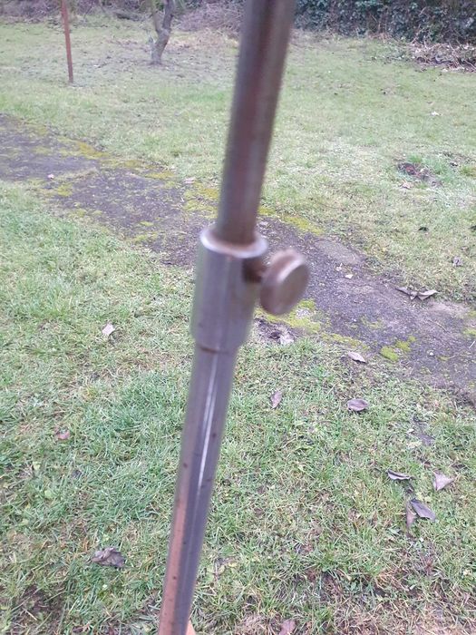 Lampa nocna stojąca z stolikiem PRL vintage