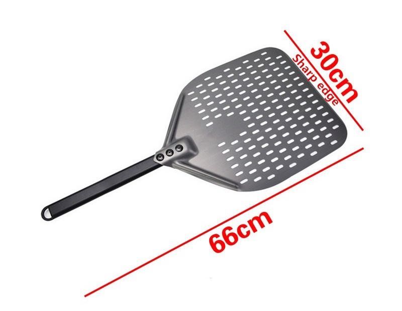 Łopata do pizzy aluminiowa PERFOROWANA szerokość 30 cm + NÓŻ