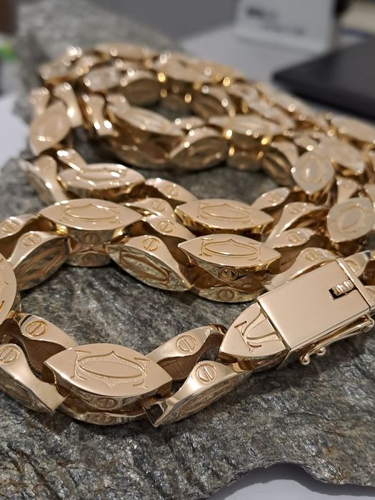 Jedyny Złoty Łańcuszek splot Cartier 261 g 585 Nowy