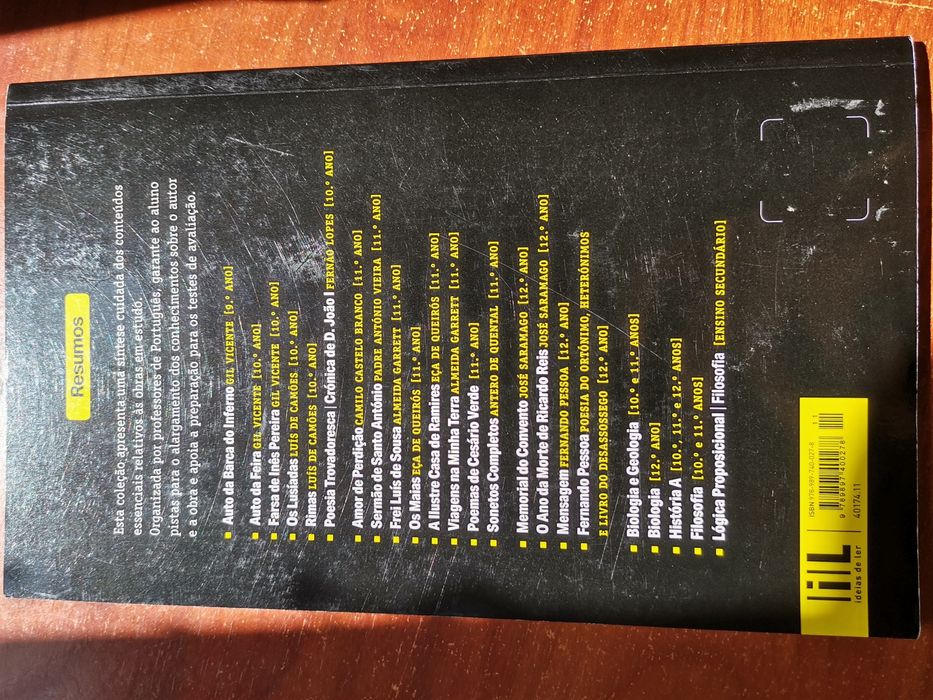 Livro de Resumos Amor de Perdição