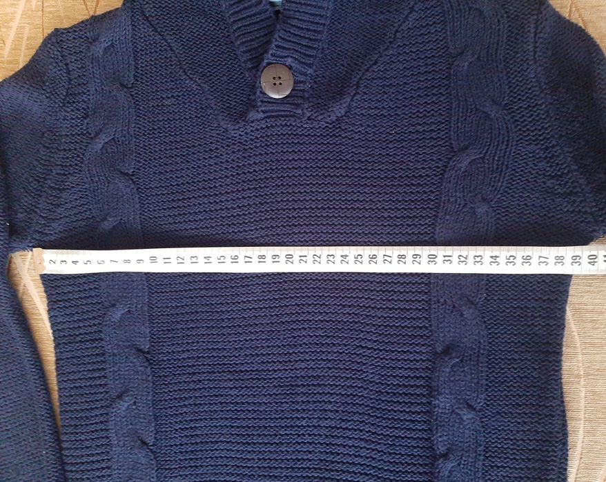 Sweterek granatowy z dzianiny Pepperts r.134-140